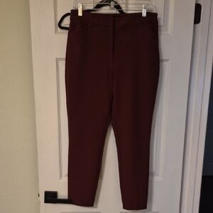 Express Maroon Editor Pants